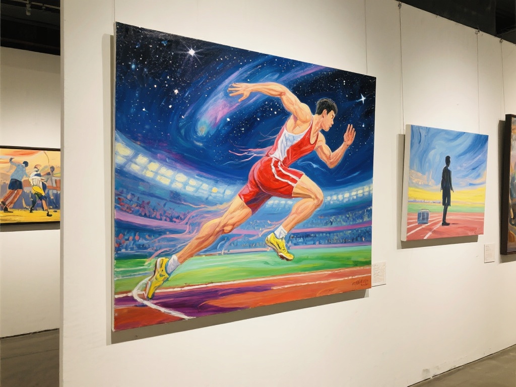 在体育星空画中，梦想和坚持是永恒的主题。每一幅画作