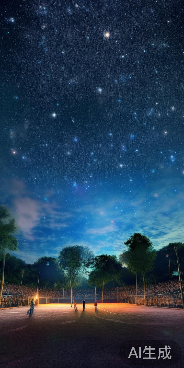 首先，在星空之下，看似简单的体育赛事变得更加令人心
